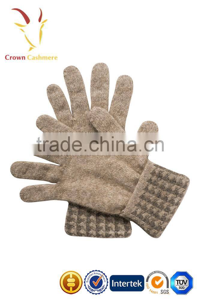 100% mongolian cashmere gloves womens cashmere knitted gloves