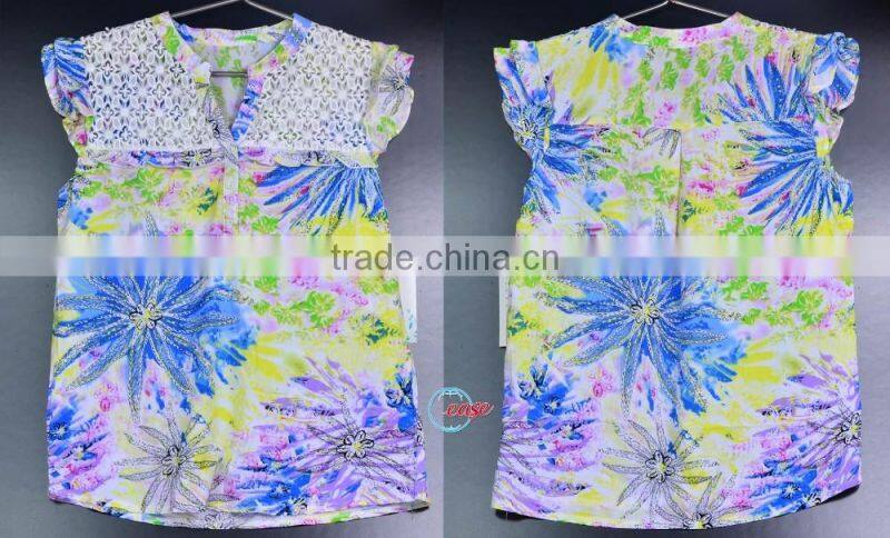2016 digital print woman blouse sweater