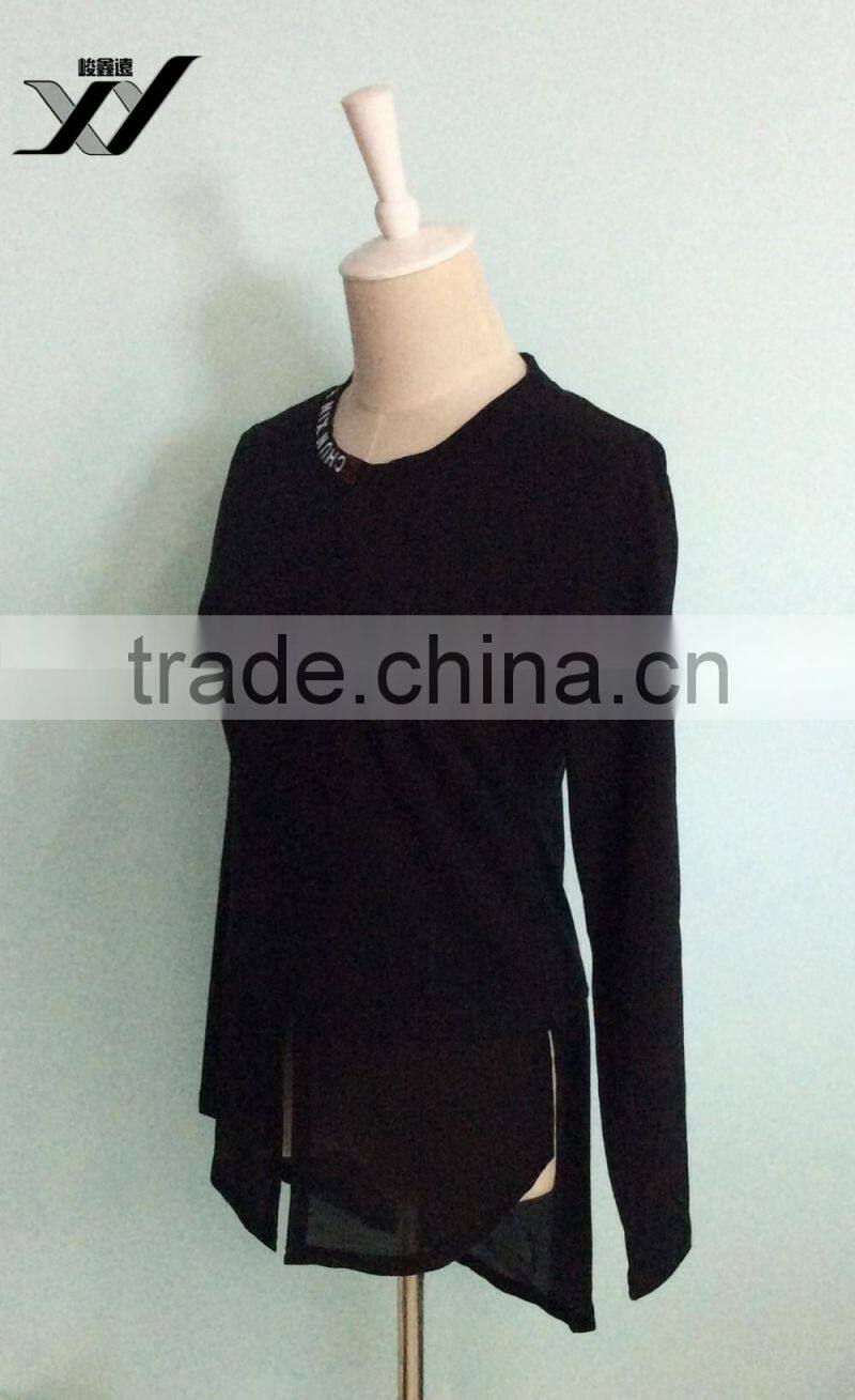 Long sleeve blank women shirt