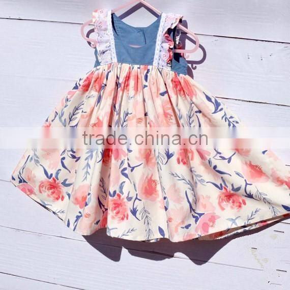 Children Frocks Designs Easter Dress Summer Boutique Girl Clothing Floral Dress