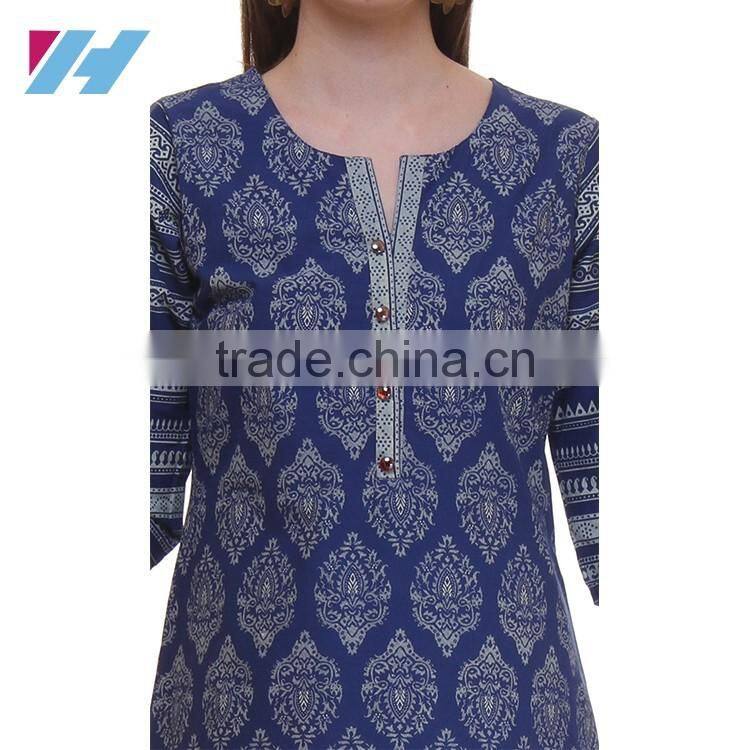 Lady Fashion Apparel Long Cotton Kurti Designs
