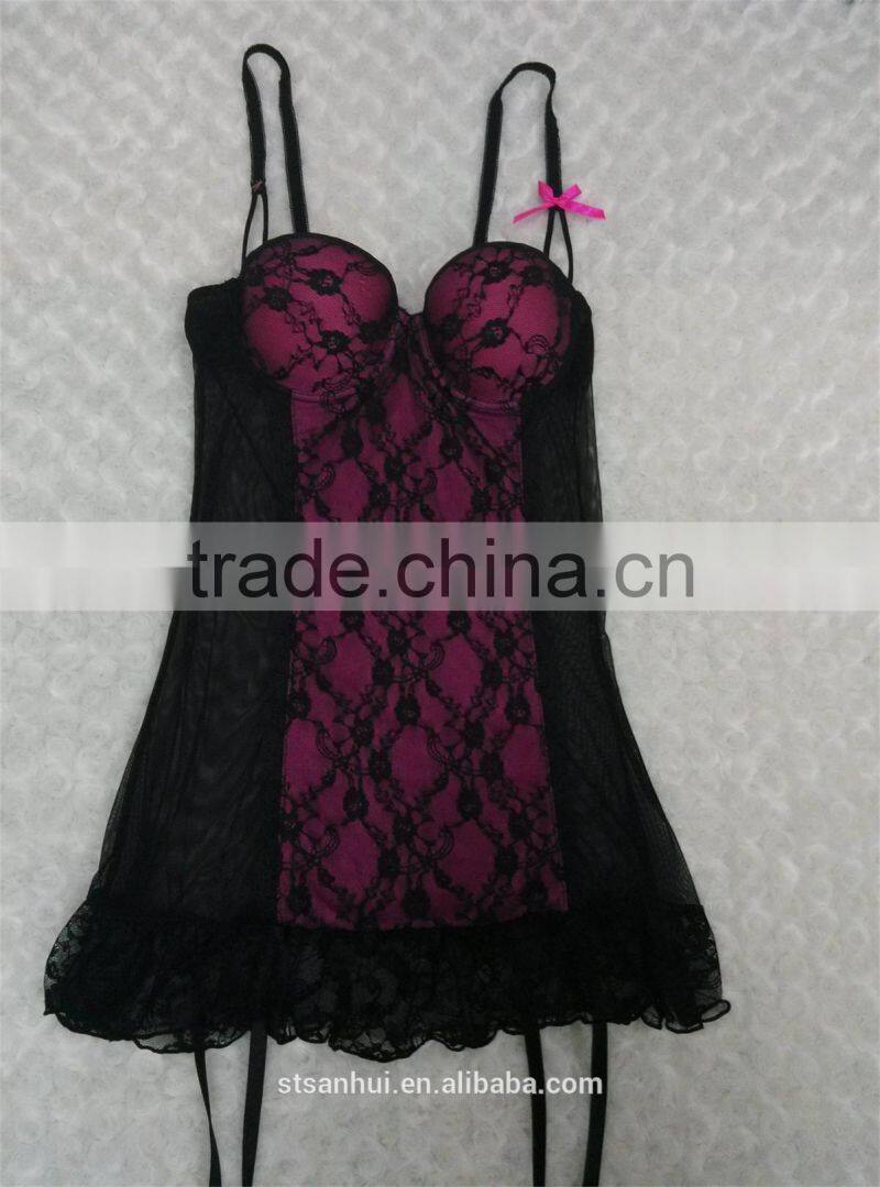 Women new sexy lingerie hot sale mesh babydoll good shaper underwear