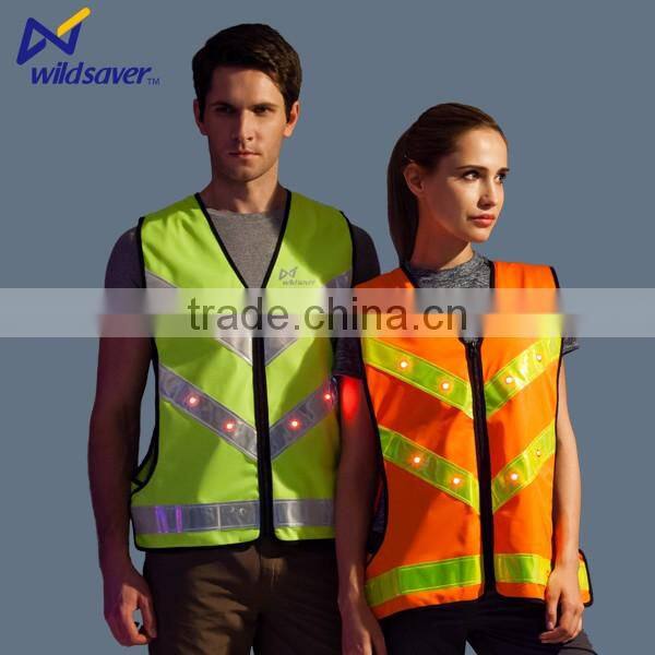 2016 New Idea Product LED Flashing Rerflective Floding Wholesale Work Clothes