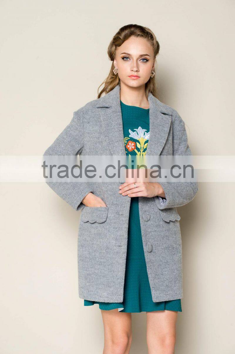latest cute thick plain orange russian winter coat, women trench coat, ladies office coat