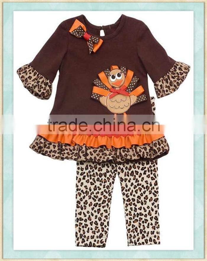 Little girls boutique remake clothing sets girl's autumn football suit crochet baby clothes