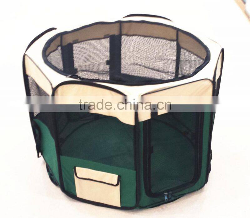 green hot sale foldable pet playpen