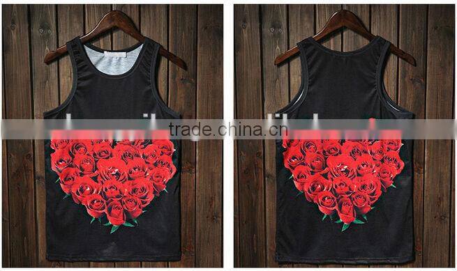 2014 oem sublimation printed men's running singlet fcustom design actory