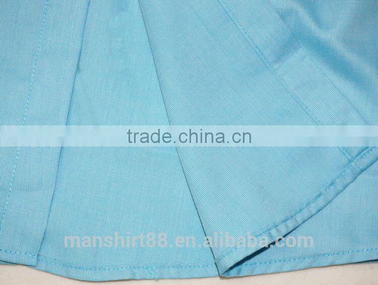 high quality contrast color half sleeve men dress shirt