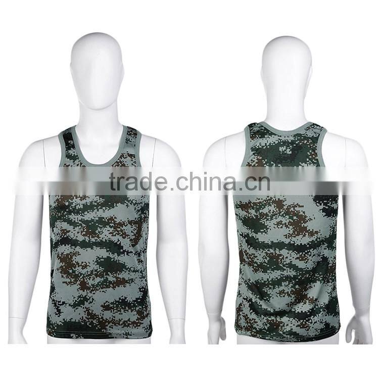 Guangzhou Shandao Factory Low Price Cool max Unisex Camo Sleeveless sportswear miami