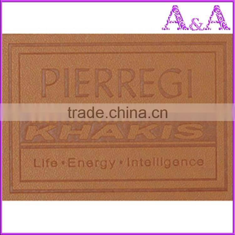 Wholesale factory direct fashion custom leather labels and tags for clothing