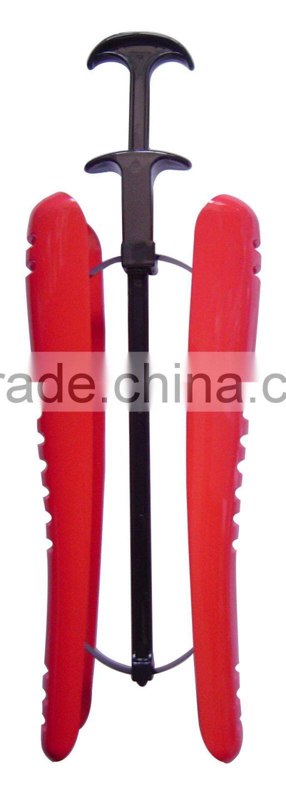 Logo printed red plastic shoe tree