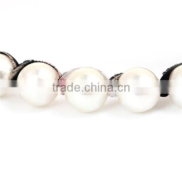 Acrylic Headband Black Multicolor Flower Pattern