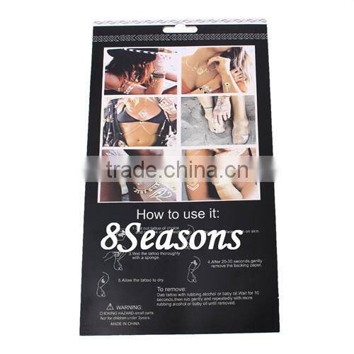 OEM Available Mixed Metallic Waterproof Temporary Tattoo Sticker For Body Art