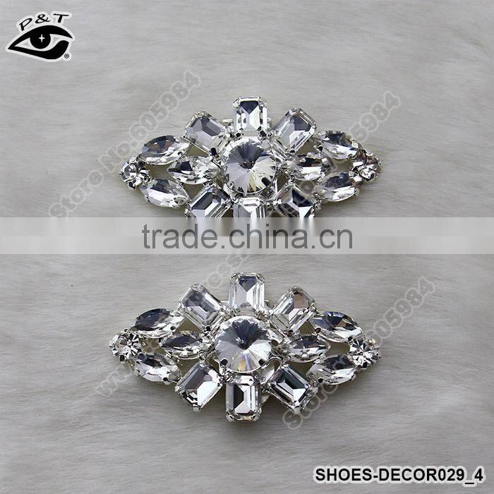 Classical Rhinestone Shoe Clip Ornament for high heel lady women shoes accessories crystal clips