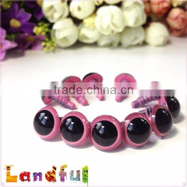 12mm Cute Puppet Toys Crochet Baby Doll Pink Plastic Safety Eyes