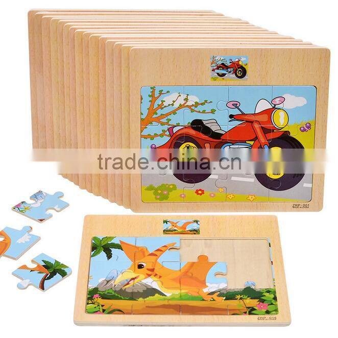 Children's puzzle toys assembly block educational wooden jigsaw toy for kids