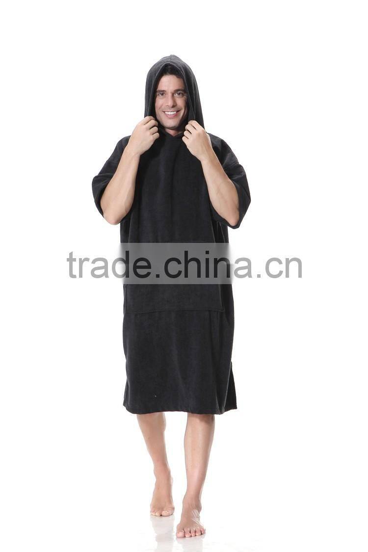 Poncho style hooded towel surf poncho adult towel poncho