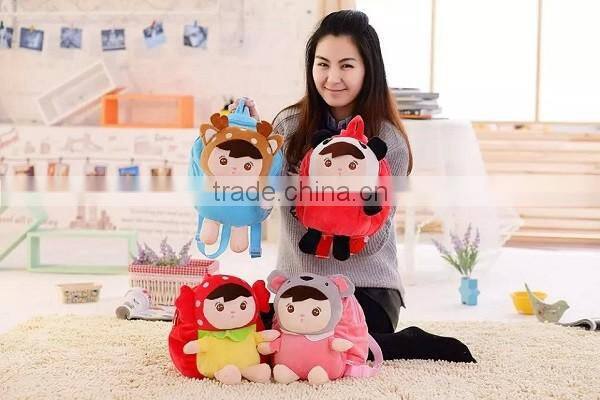 Funny colorized plush bag for kids/kids plush handbag