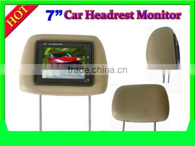 7 inch Universal car rearview TFT Monitor with pillow,headrest pillow monitor