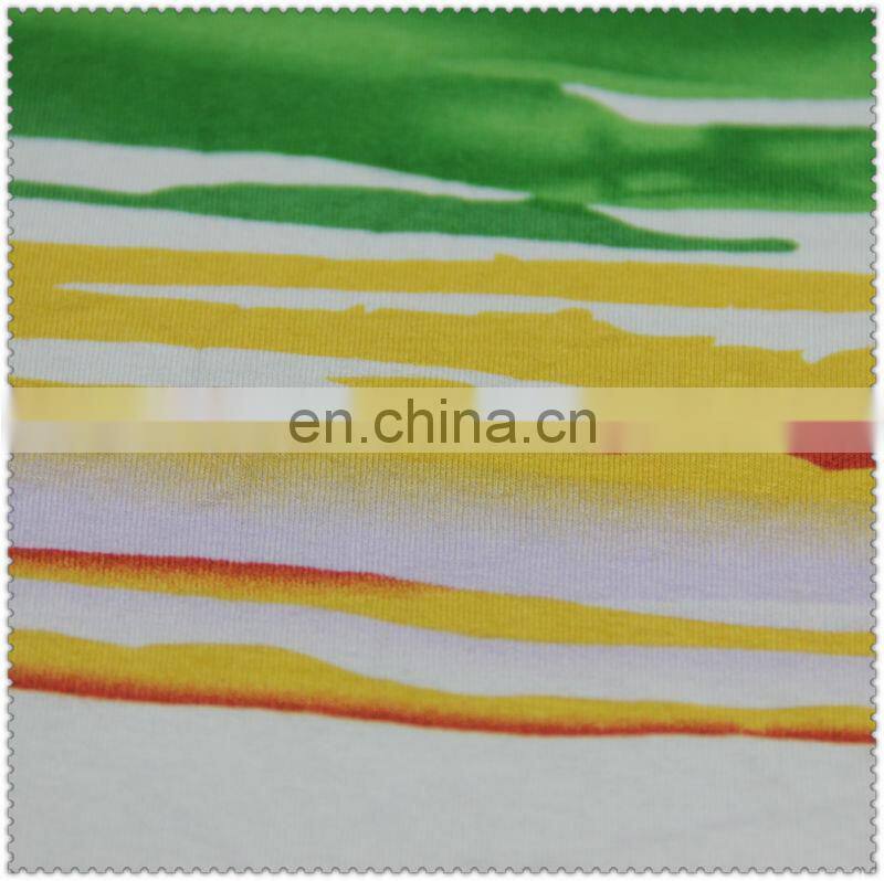 colorful printed knitted fabric 100 viscose fabric