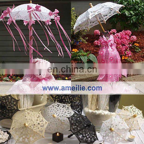 A0156-10cm White Color Wholesale Cheap Lace Parts Decorative Kids Umbrella