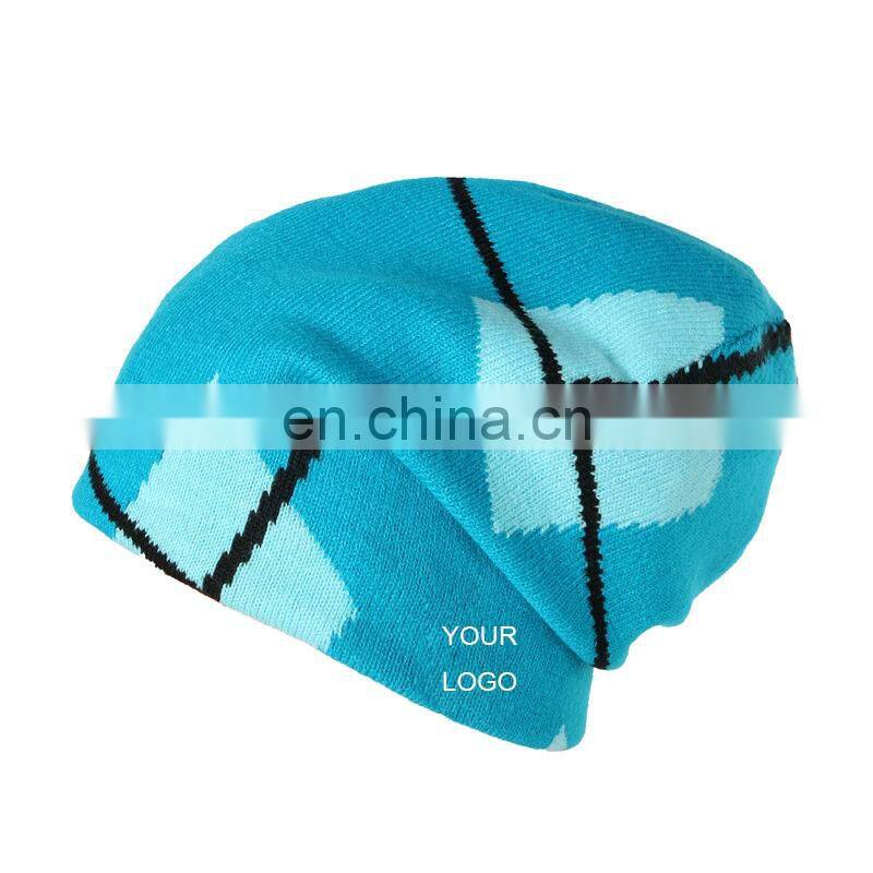 Winter Warm Hat Knitted Cap Crochet Beanies Knitted Pom Pom Hats with logo patch