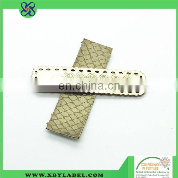 High quality leather label / pu leather logo for hangbags