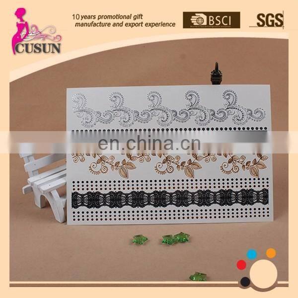 Fashion accessory body art waterproof temporary tattoo