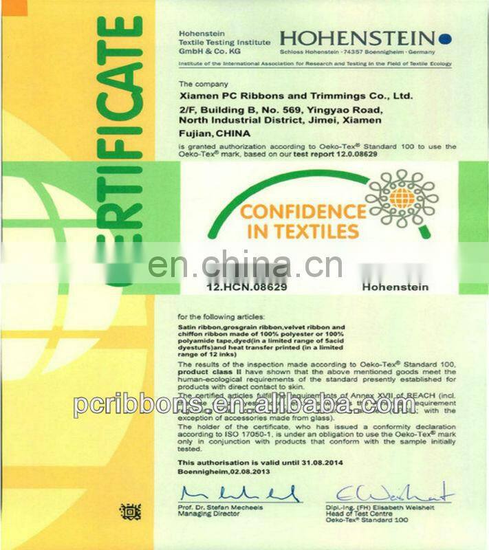 Foe ribbon with rhinestone