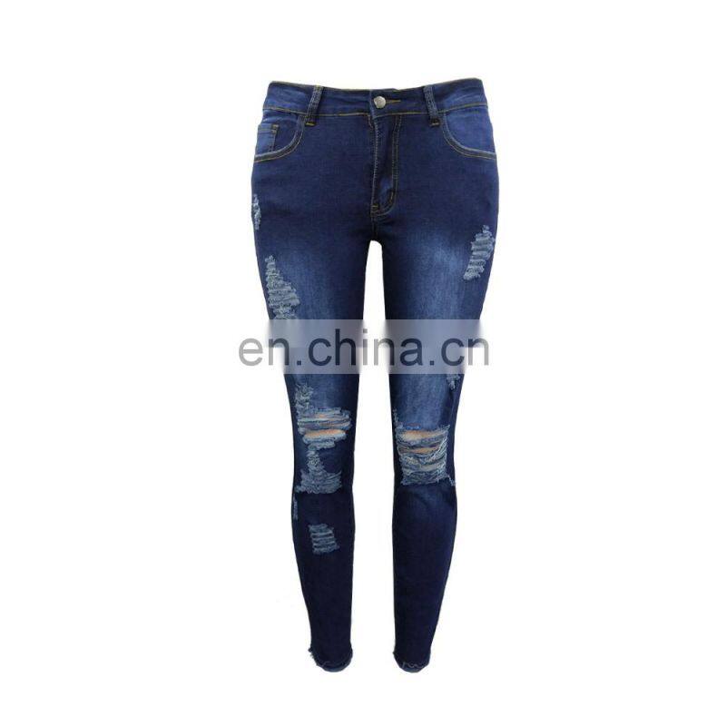 DiZNEW 2019 USA OEM Brand Customized High Waist jeans levanta cola