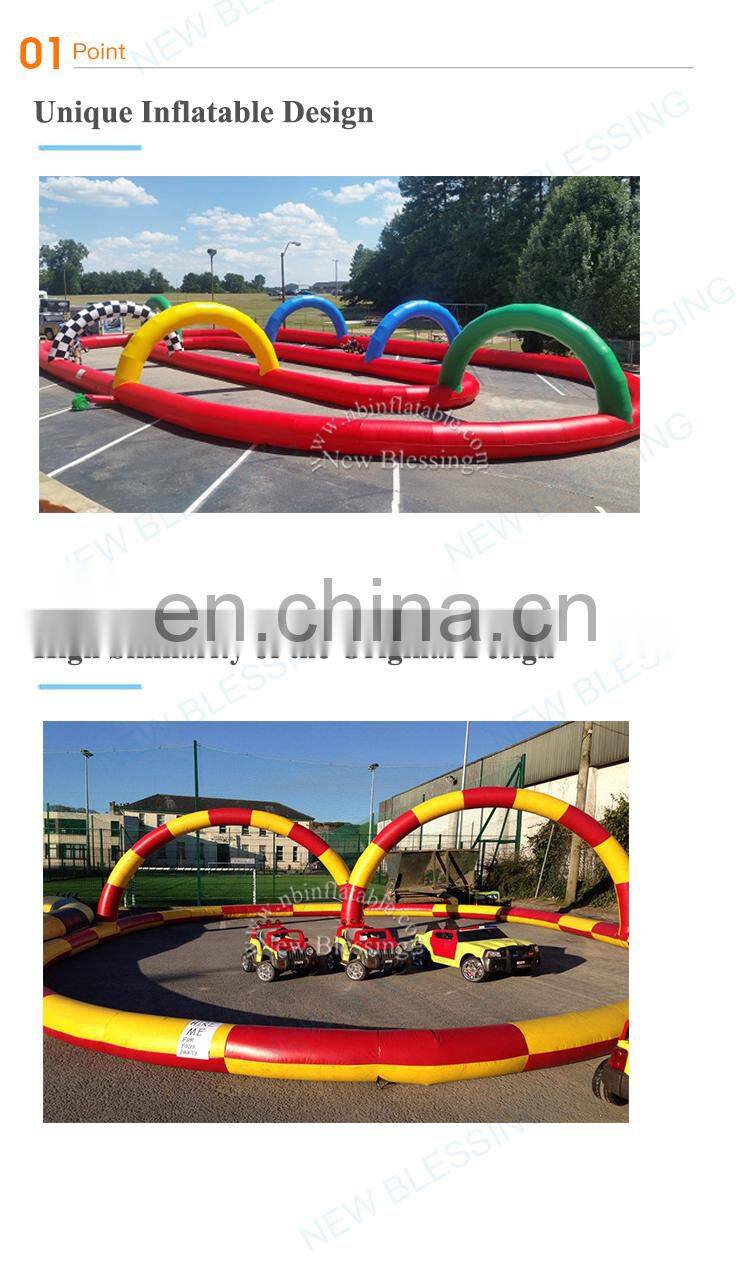 New inflatable go karts track ,outdoor inflatable race track