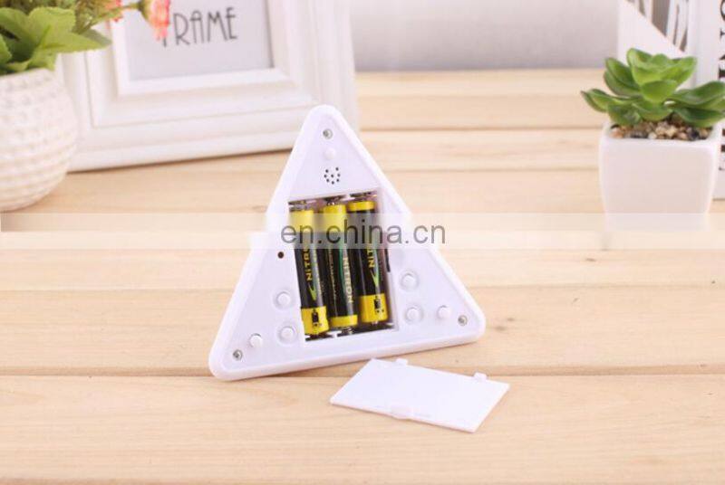 7 colors changed night lighting Digital Thermometer triangle digital clock led