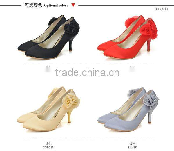 hot sale elegant designer lady silver gray bridal wedding office party dress shoes