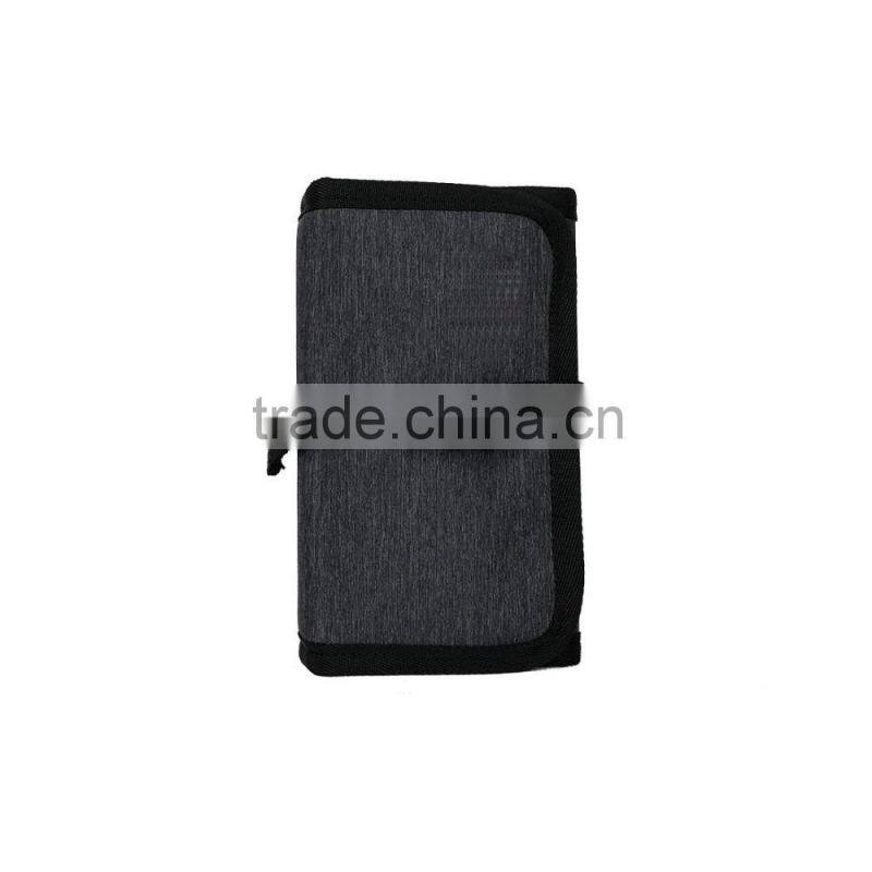 Portable Universal Wrap Electronics Accessories Travel Organizer / Hard Drive Bag / Cable Stable with Cable Tie