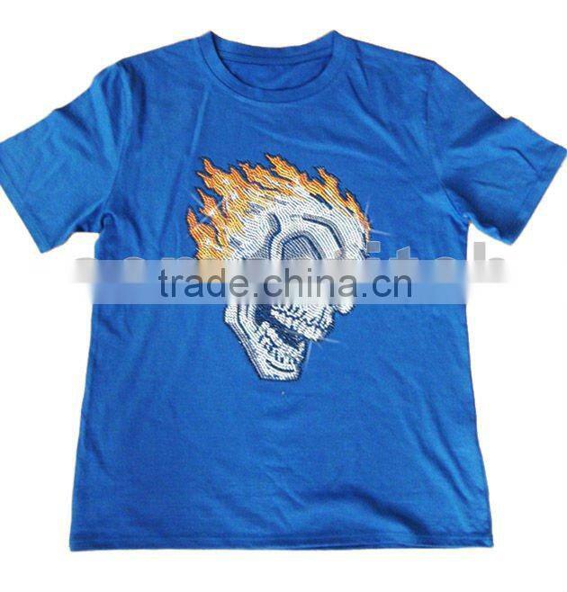 Hot sale! rhinestone T-shirt design
