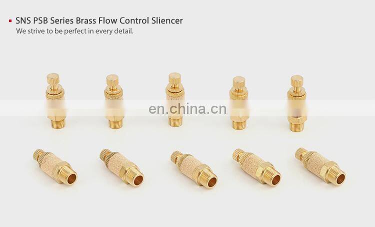 SNS PSB Series factory air brass silencer pneumatic muffler fitting silencers