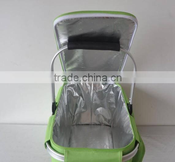 collapsible picnic basket folding picnic basket with aluminium frame