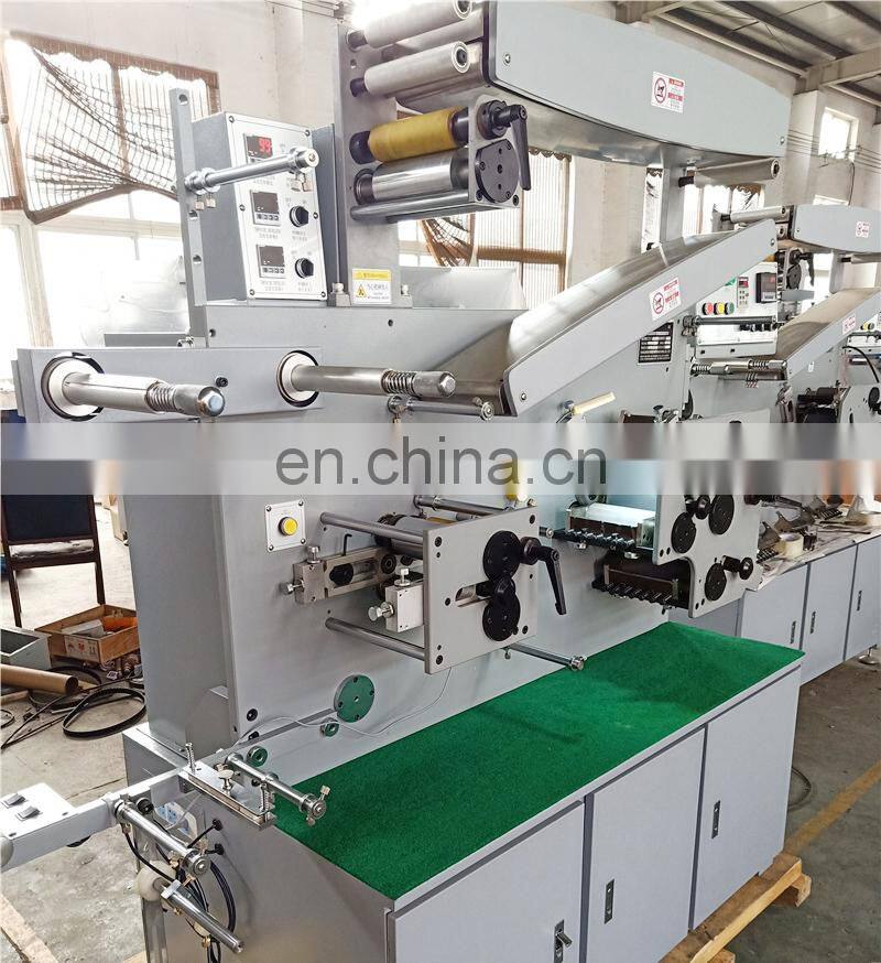 UGS31S 3 plus 1 color Automatic portable apparel clothing label flexo Printing machine, Roll to roll fabric ribbon printer