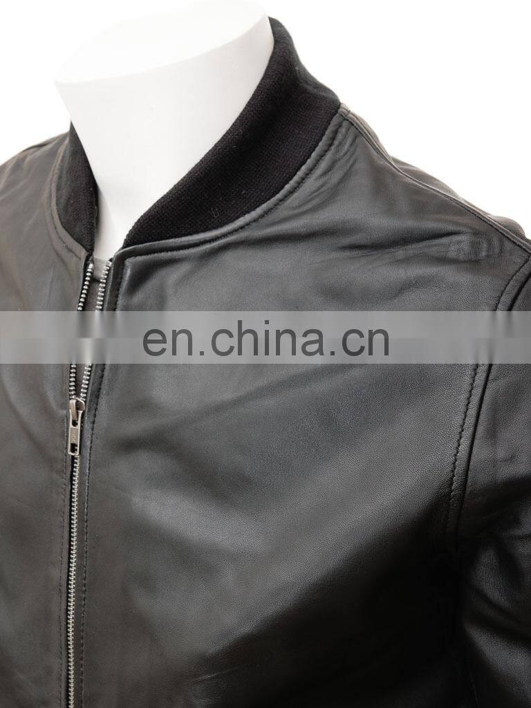 New Style Wholesale price Fashion 100% Genuine Leather bomber Biker jackets for men