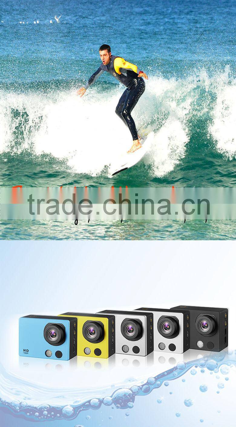A3 1920x1080 25fps Waterproof 2' TFT Touch Screen SportsCamera with CE,FCC,ROHS Certification