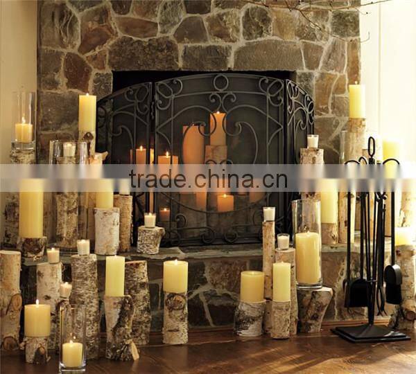 bowl shape clear color metal material hanging candle holder