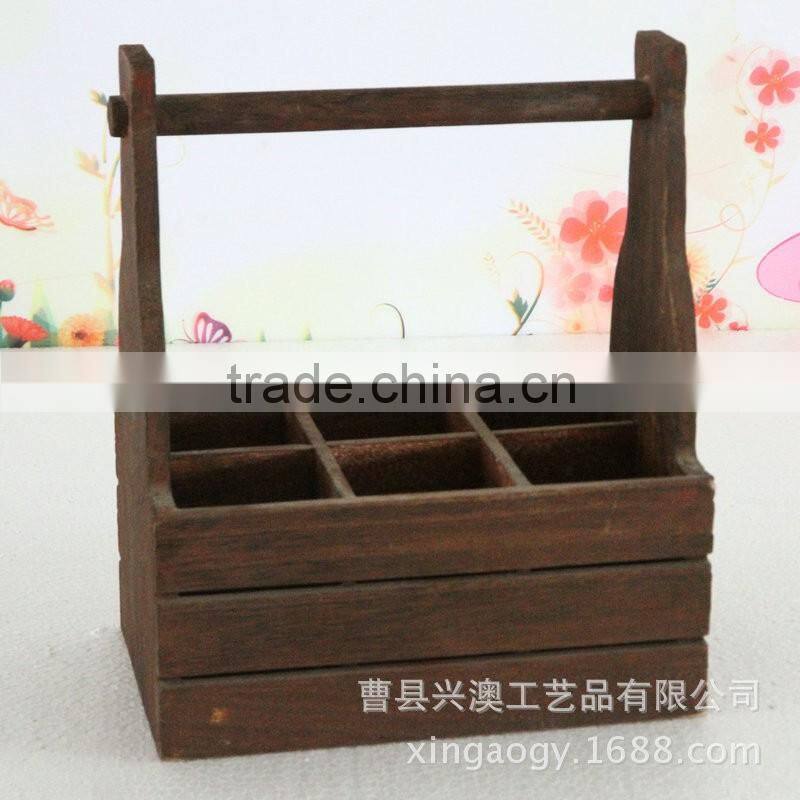 Wholesale Wooden Beer Bucket, Cheap Wooden 6 Pack Bottle Beer Carrier, Wooden Beer Bottle Holder