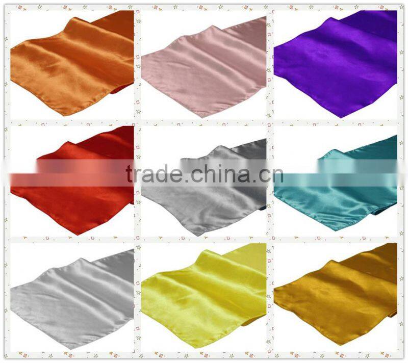 hot selling ployester satin table runner for wedding decoration