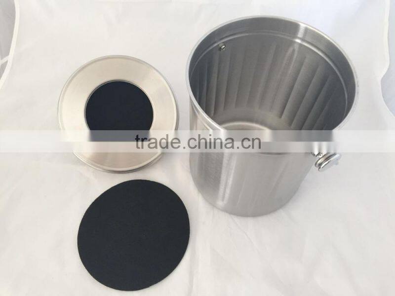 Stainless Steel Compost Pail, 1 Gallon Compost Bin, 2 Free Odor Absorbing Filters Included