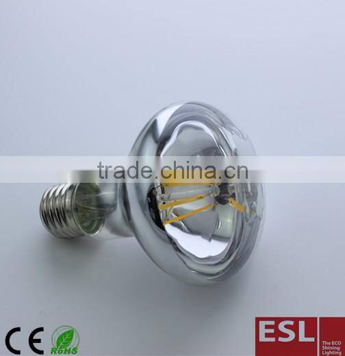 HOT Sale led filament light R80 4W clear glass reflector lamp 3000k TUV CE ROHS