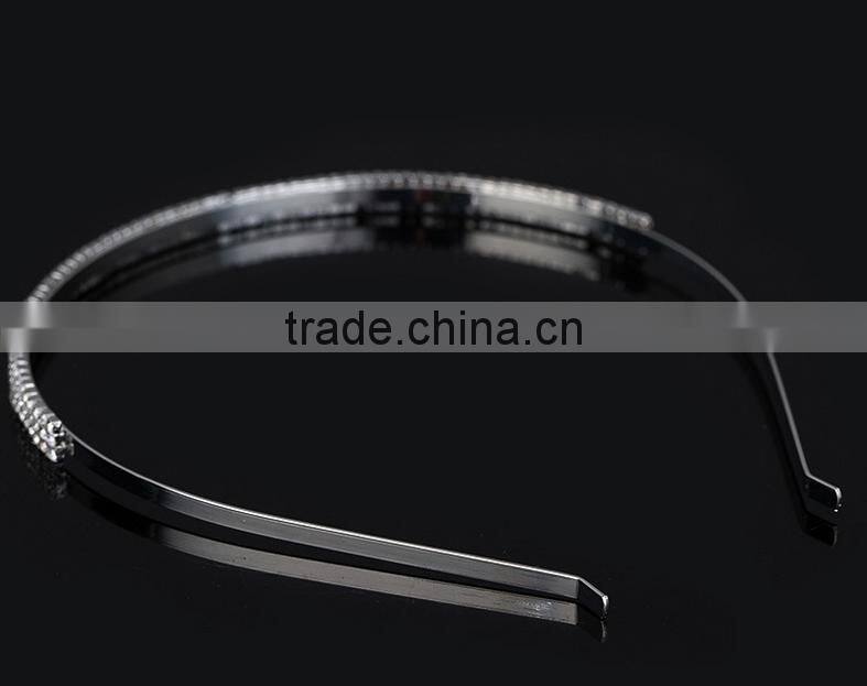 Elegant fashion three layers shiny diamond metal hairband headband