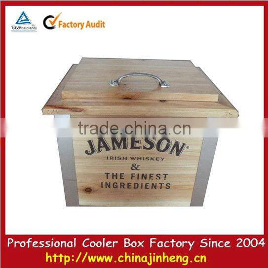 wooden cooler box for outdoor