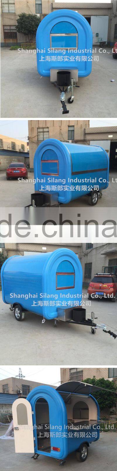 Light blue mobile food trailer mobile food trucks food truck food container cart Mechanical brake