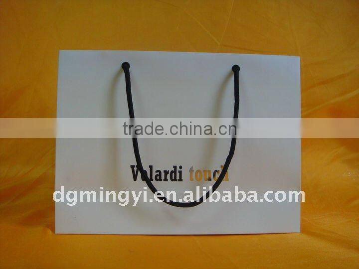 High-Quality White Carry Bag With String Handle, kraft shopping bag, garment packaging bag