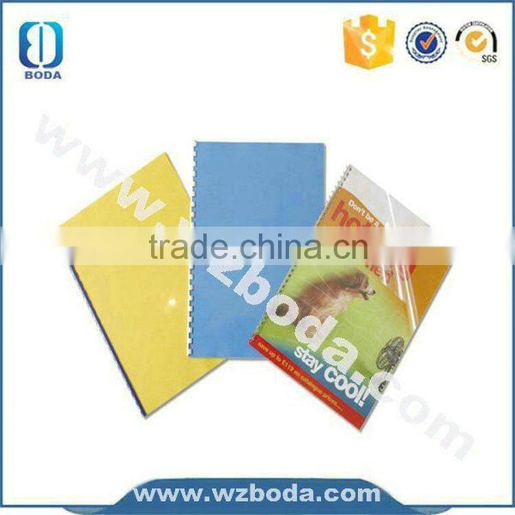 pvc-cover notebook with pen loop ,binding machine ,with high quality